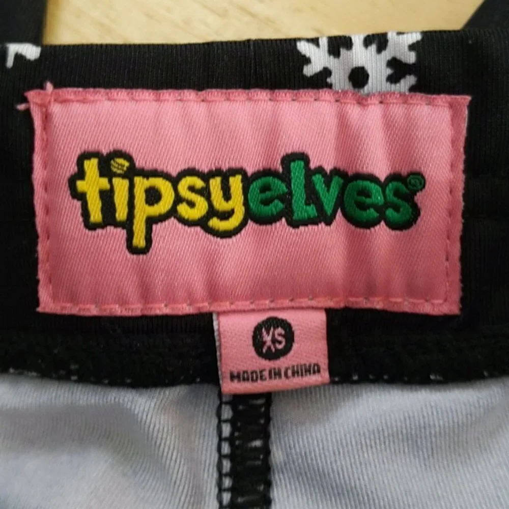 Tipsy Elves Snowflake Leggings Pants - Picture 3 of 4